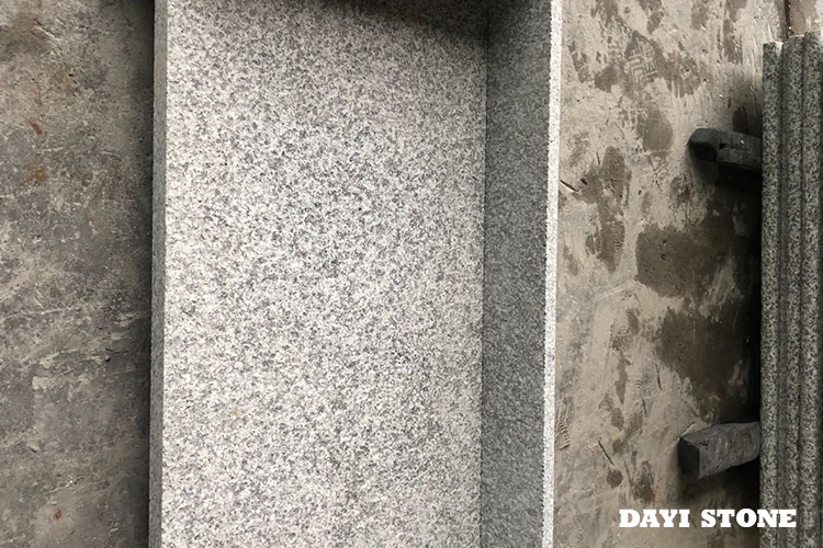 Door steps Light Grey Granite G603-10 Flamed bullnose edge